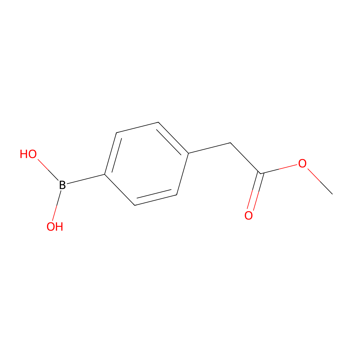 (4-(2-Methoxy-2-oxoethyl)phenyl)boronic acid molecular structure, CAS 454185-96-7
