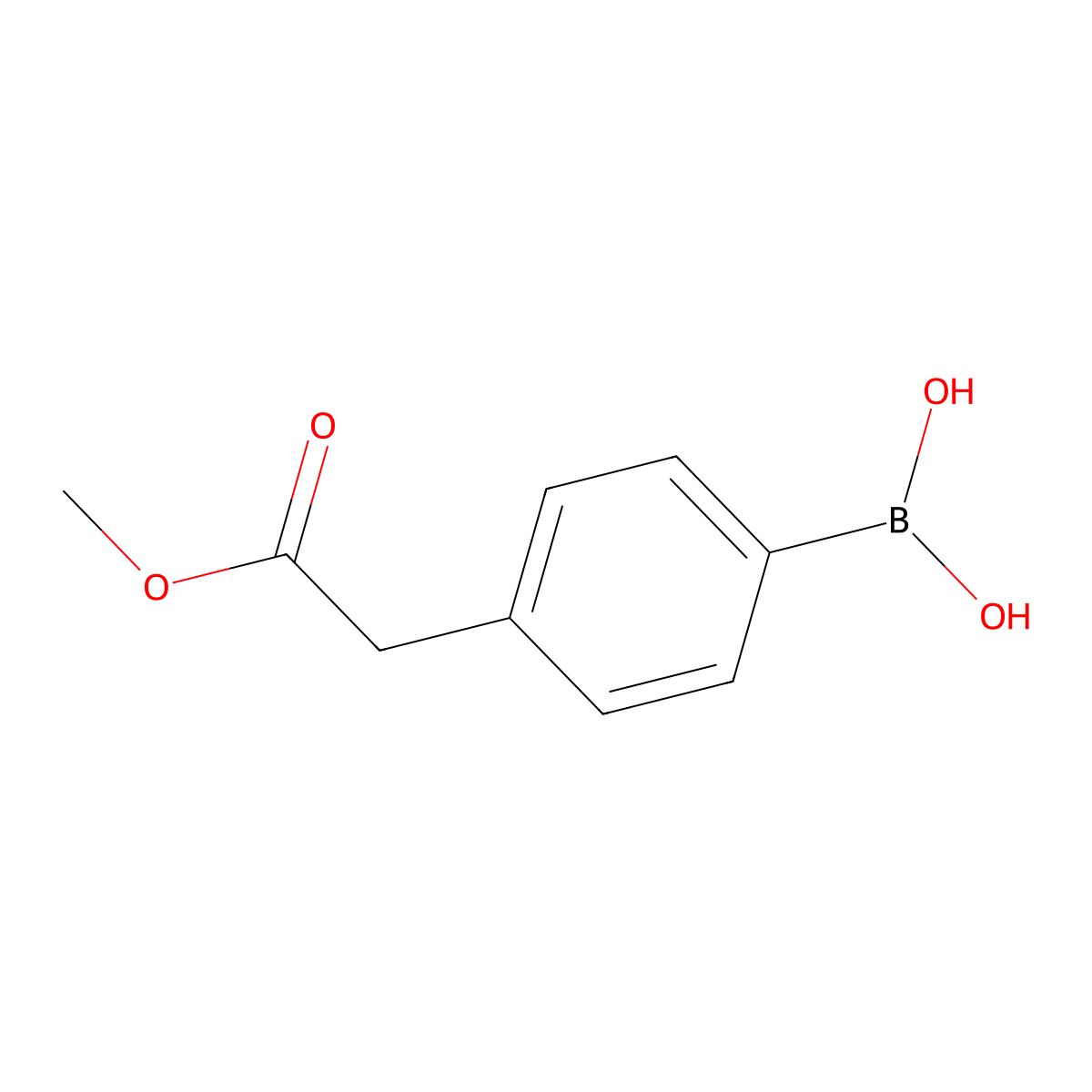 (4-(2-Methoxy-2-oxoethyl)phenyl)boronic acid molecular structure, CAS 454185-96-7