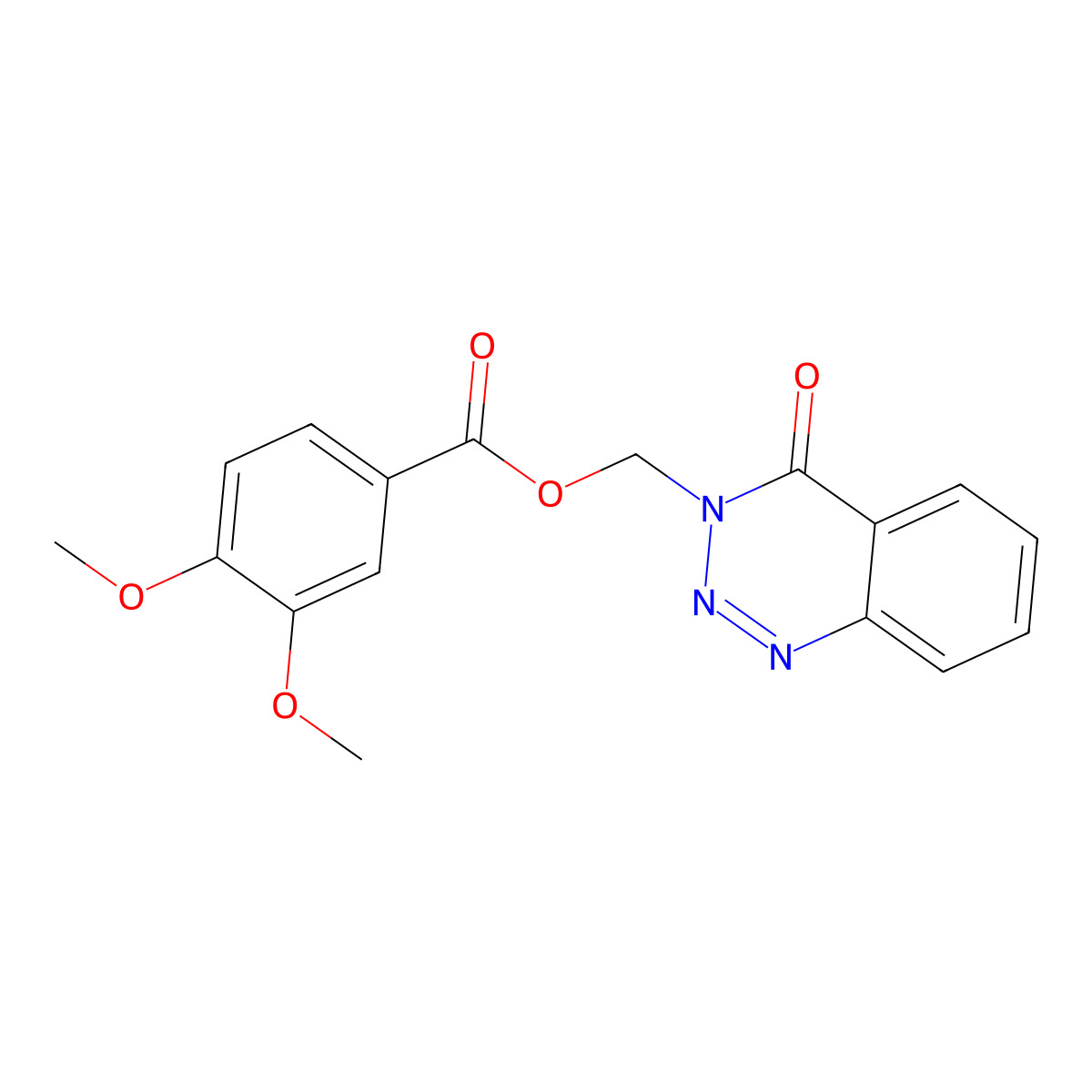 (4-Oxo-1,2,3-benzotriazin-3-yl)methyl 3,4-dimethoxybenzoate molecular structure, CAS 454190-79-5