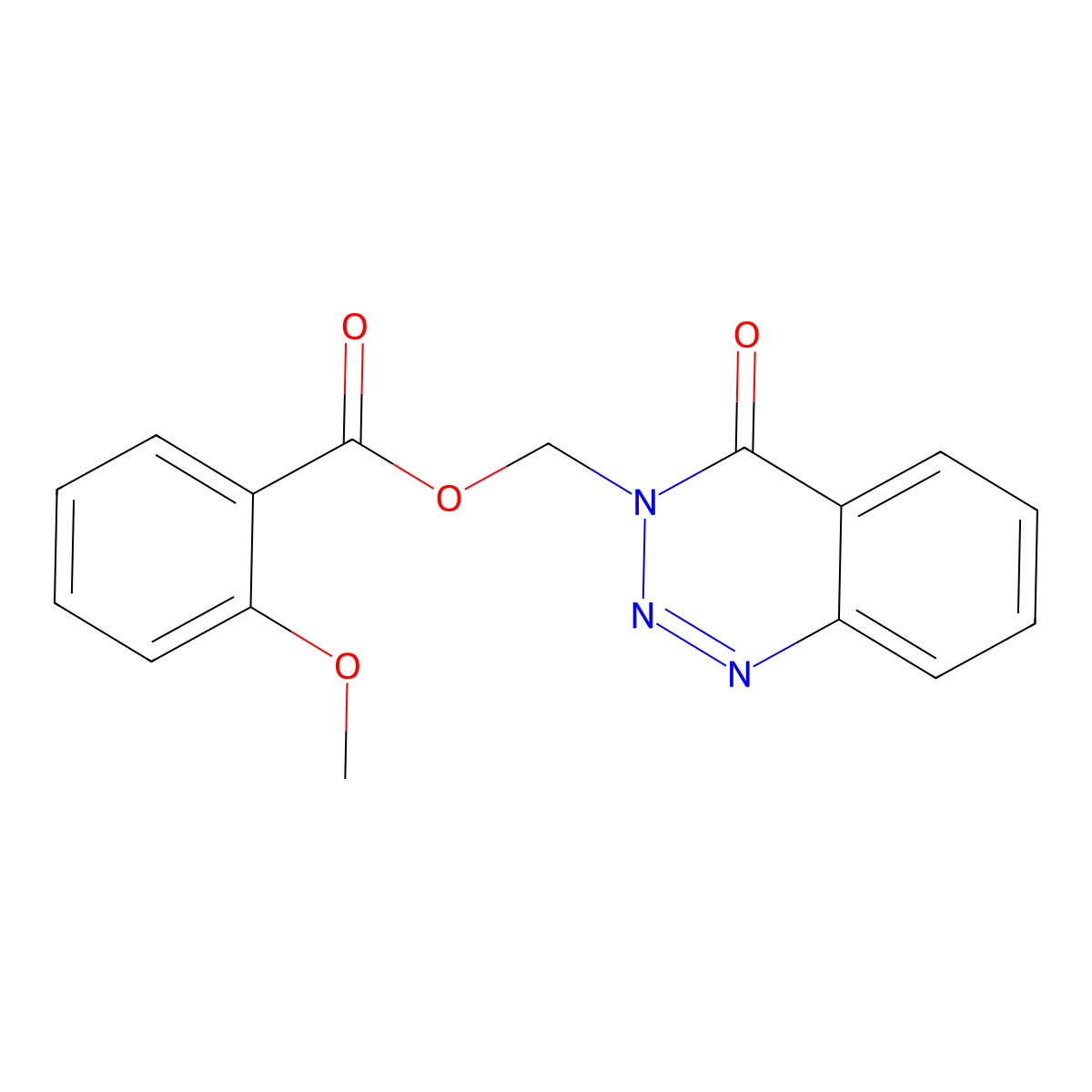 (4-oxobenzo[d][1,2,3]triazin-3(4H)-yl)methyl 2-methoxybenzoate molecular structure, CAS 454192-12-2