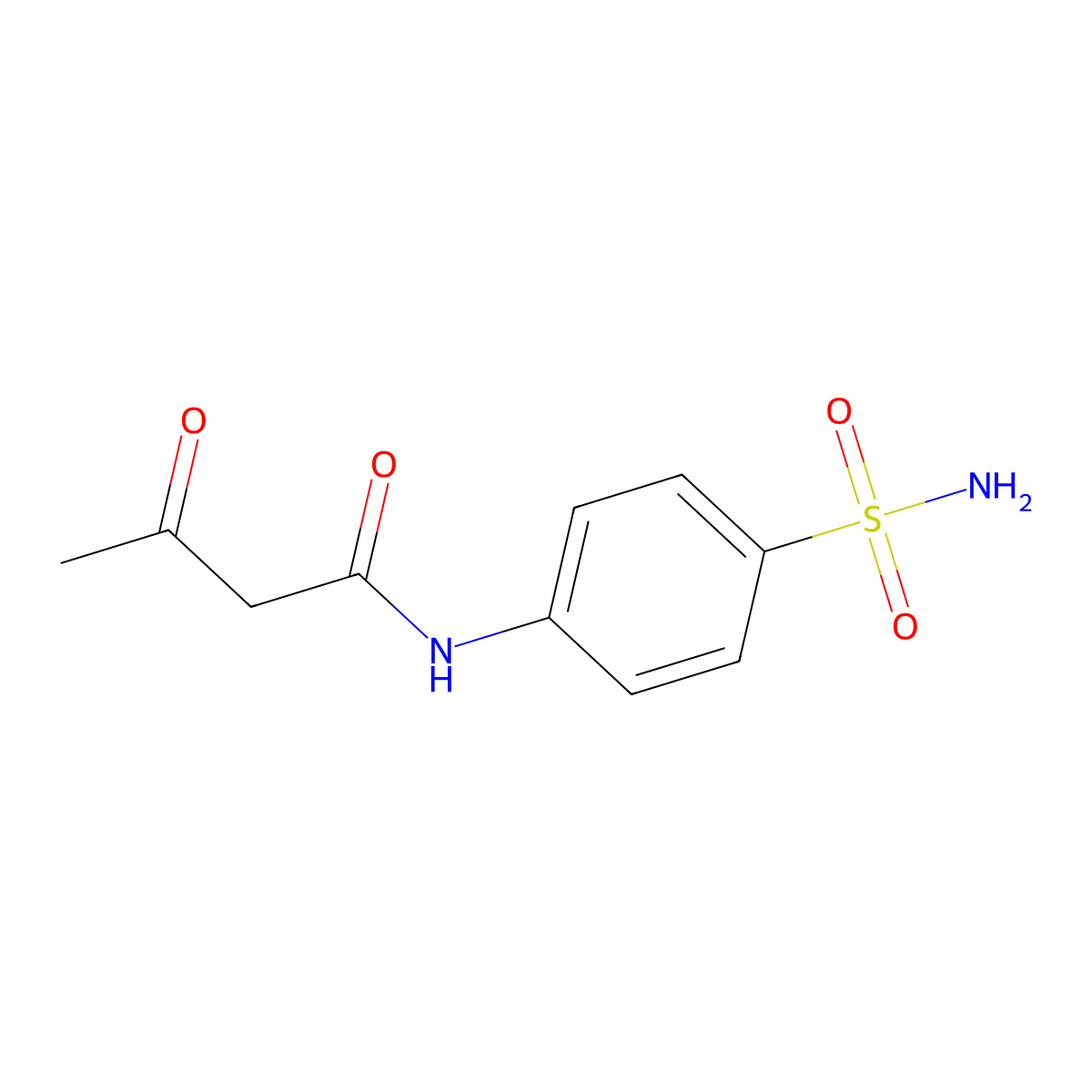 N-(4-(Aminosulphonyl)phenyl)-3-oxobutyramide molecular structure, CAS 4542-32-9