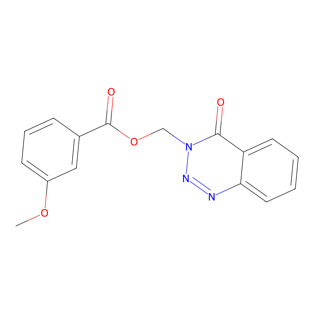 (4-Oxo-1,2,3-benzotriazin-3-yl)methyl 3-methoxybenzoate molecular structure, CAS 454202-30-3