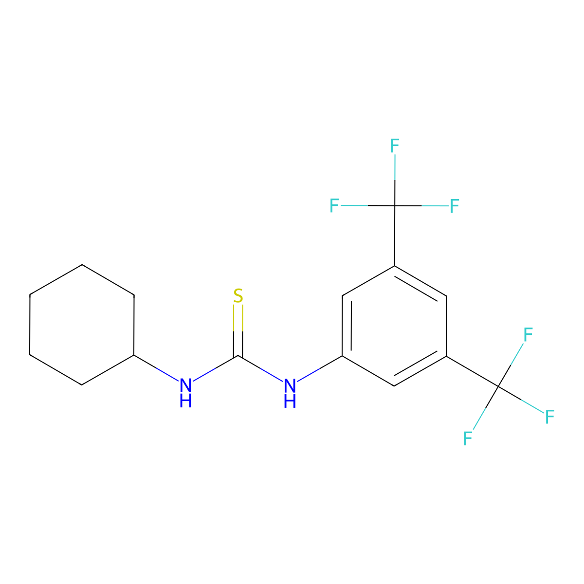 1-[3,5-Bis(trifluoromethyl)phenyl]-3-cyclohexylthiourea molecular structure, CAS 454203-57-7