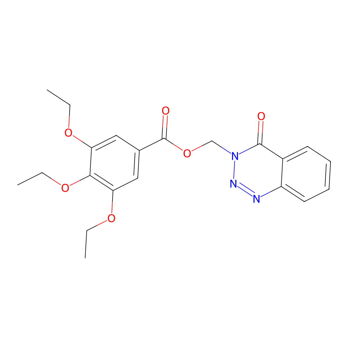 (4-oxobenzo[d][1,2,3]triazin-3(4H)-yl)methyl 3,4,5-triethoxybenzoate molecular structure, CAS 454212-57-8