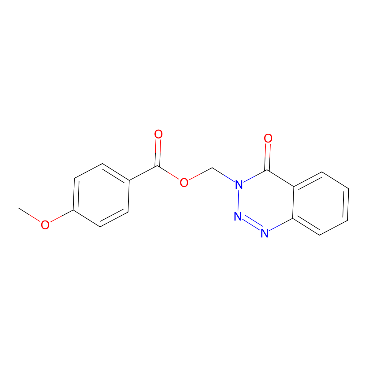 (4-Oxo-1,2,3-benzotriazin-3-yl)methyl 4-methoxybenzoate molecular structure, CAS 454215-01-1