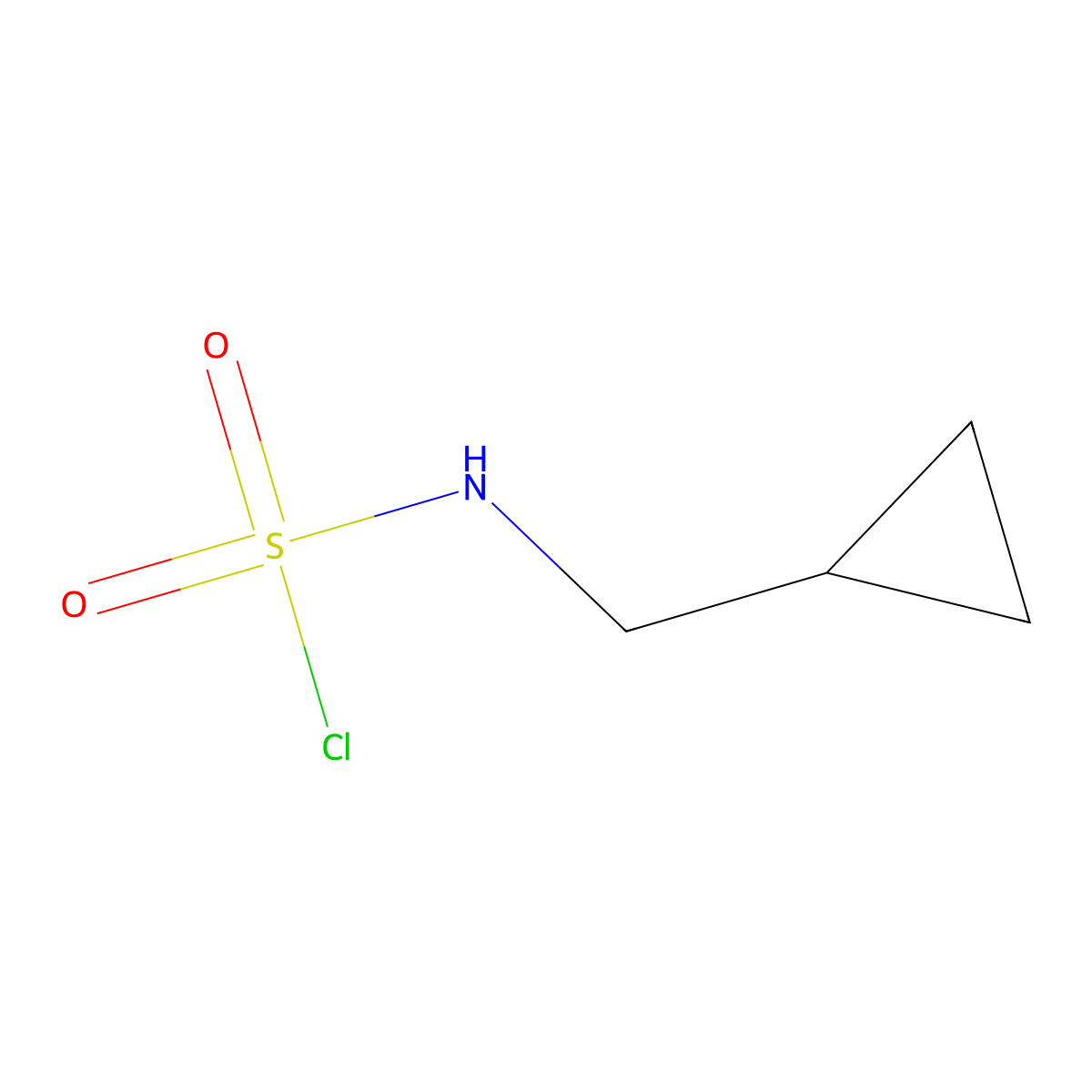 (Cyclopropylmethyl)sulfamoyl Chloride molecular structure, CAS 454219-12-6