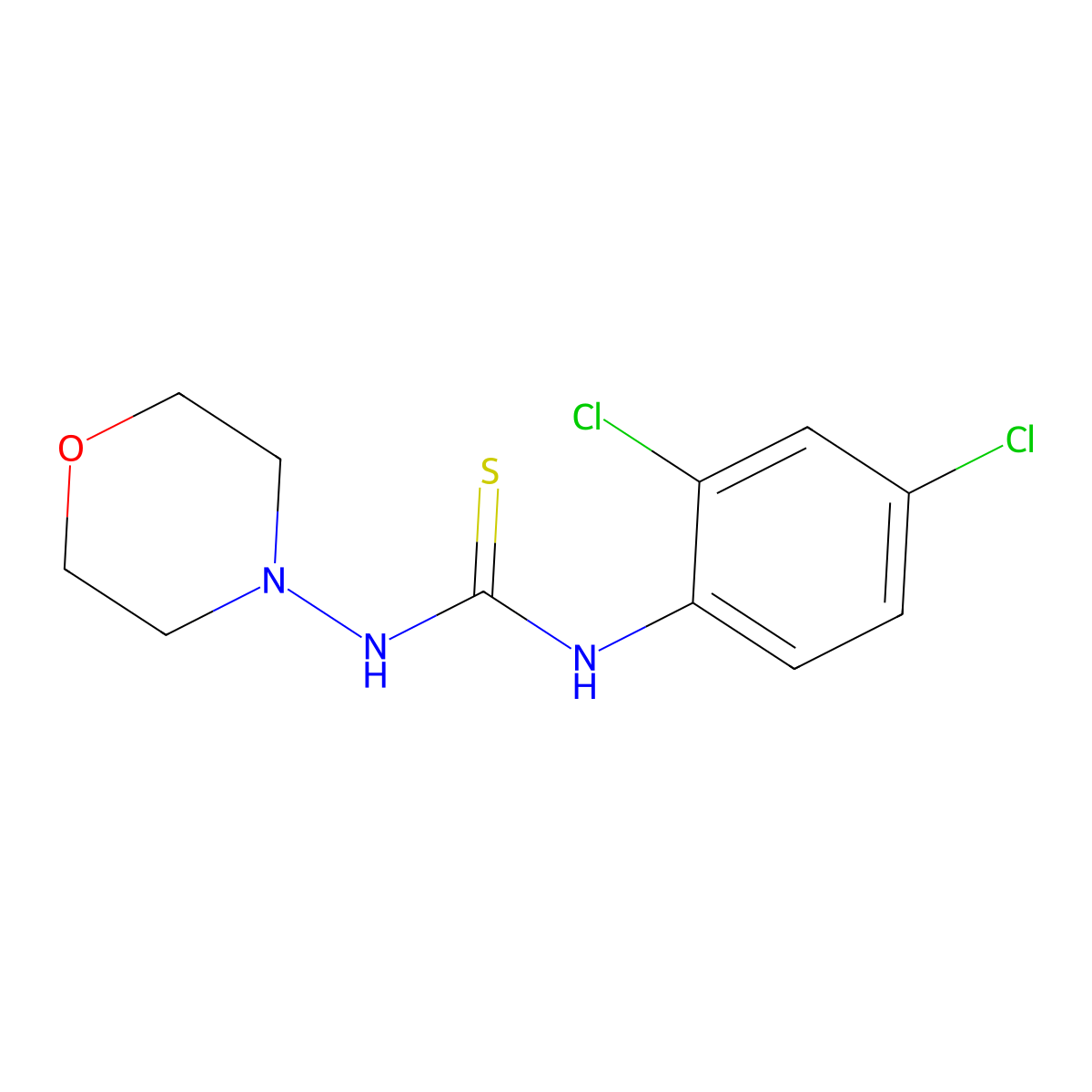 1-(2,4-Dichlorophenyl)-3-morpholin-4-ylthiourea molecular structure, CAS 454223-96-2