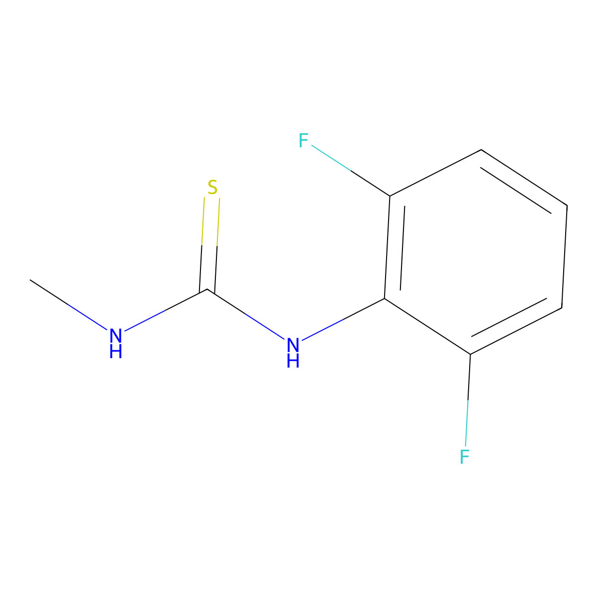 N-(2,6-difluorophenyl)-N'-methylthiourea molecular structure, CAS 454229-34-6