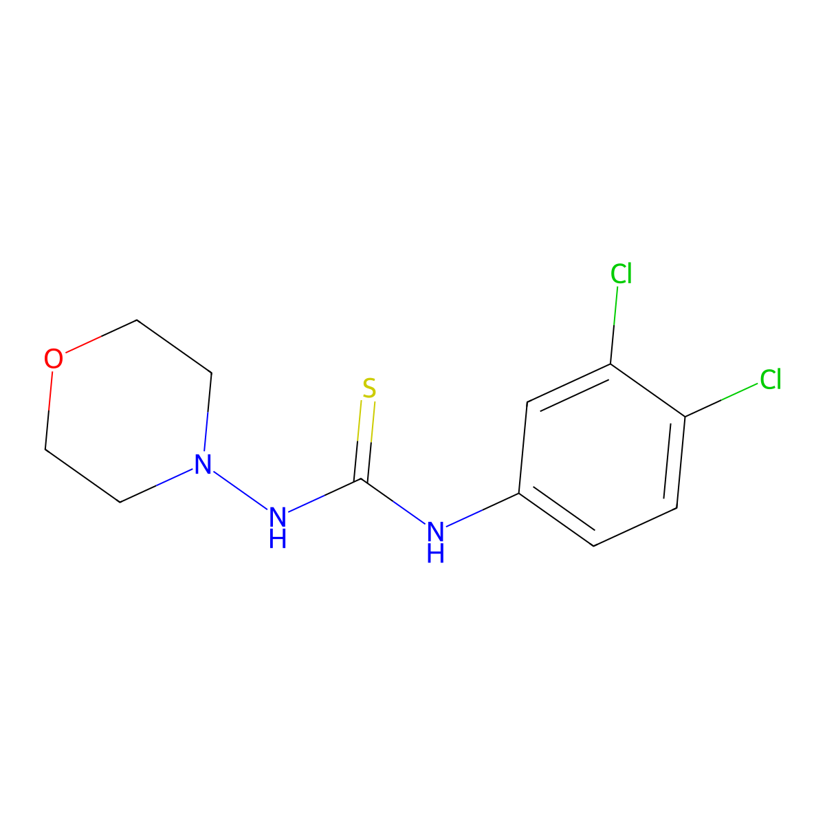 N-(3,4-dichlorophenyl)-N'-4-morpholinylthiourea molecular structure, CAS 454229-37-9