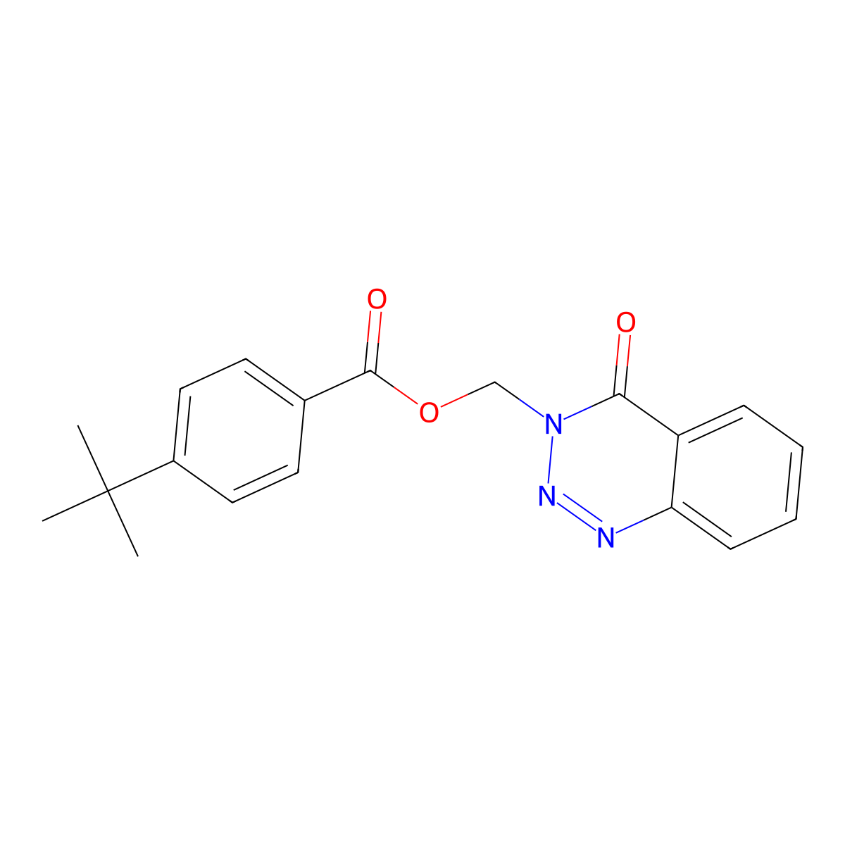 (4-Oxo-1,2,3-benzotriazin-3-yl)methyl 4-tert-butylbenzoate molecular structure, CAS 454229-55-1
