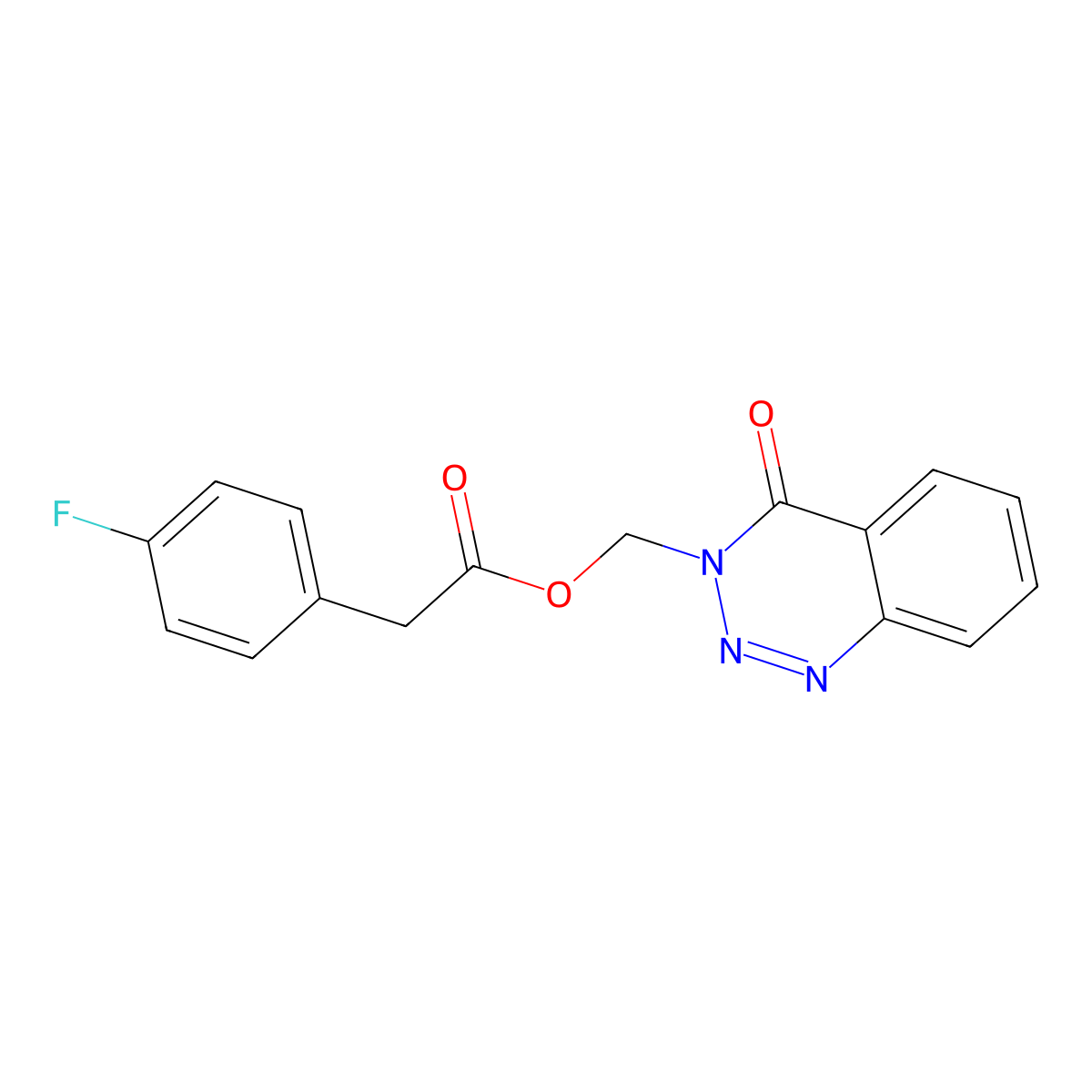 (4-Oxo-1,2,3-benzotriazin-3-yl)methyl 2-(4-fluorophenyl)acetate molecular structure, CAS 454238-74-5