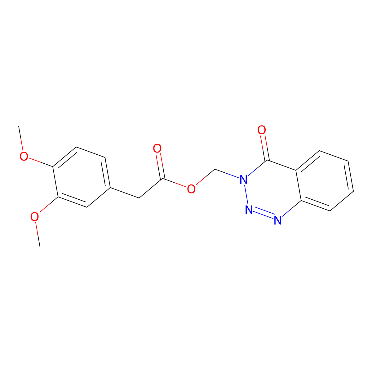 (4-oxobenzo[d][1,2,3]triazin-3(4H)-yl)methyl 2-(3,4-dimethoxyphenyl)acetate molecular structure, CAS 454244-59-8