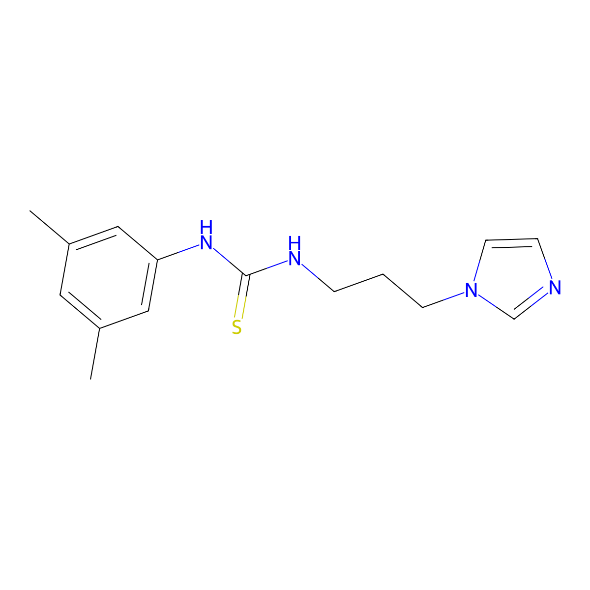 1-(3,5-Dimethylphenyl)-3-(3-imidazol-1-ylpropyl)thiourea molecular structure, CAS 454249-70-8