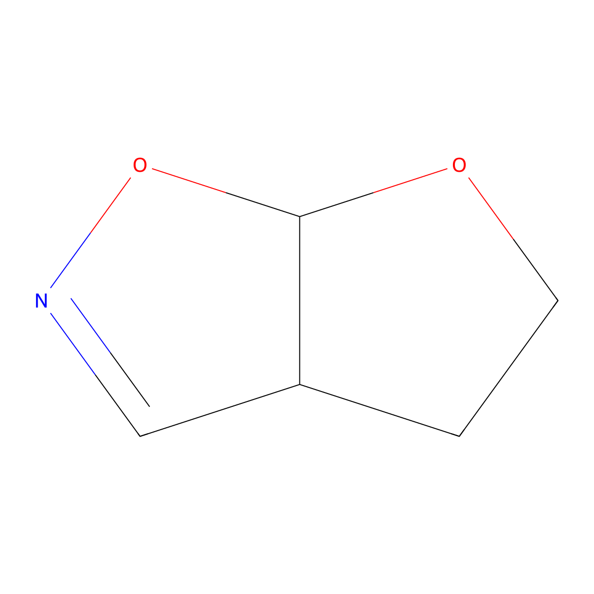 3aH,4H,5H,6aH-furo[3,2-d][1,2]oxazole molecular structure, CAS 4543-53-7