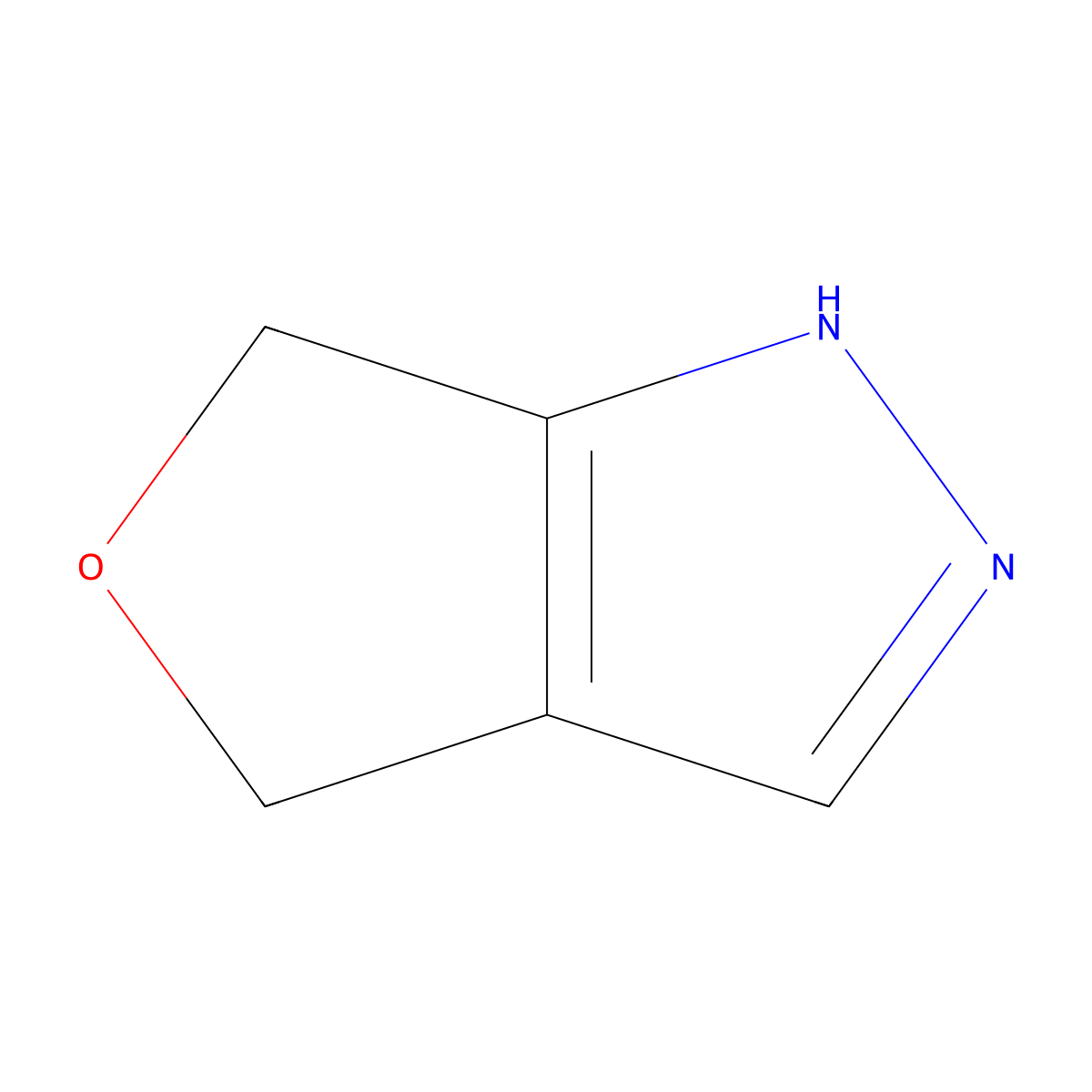 1H,4H,6H-Furo[3,4-C]pyrazole molecular structure, CAS 4543-55-9