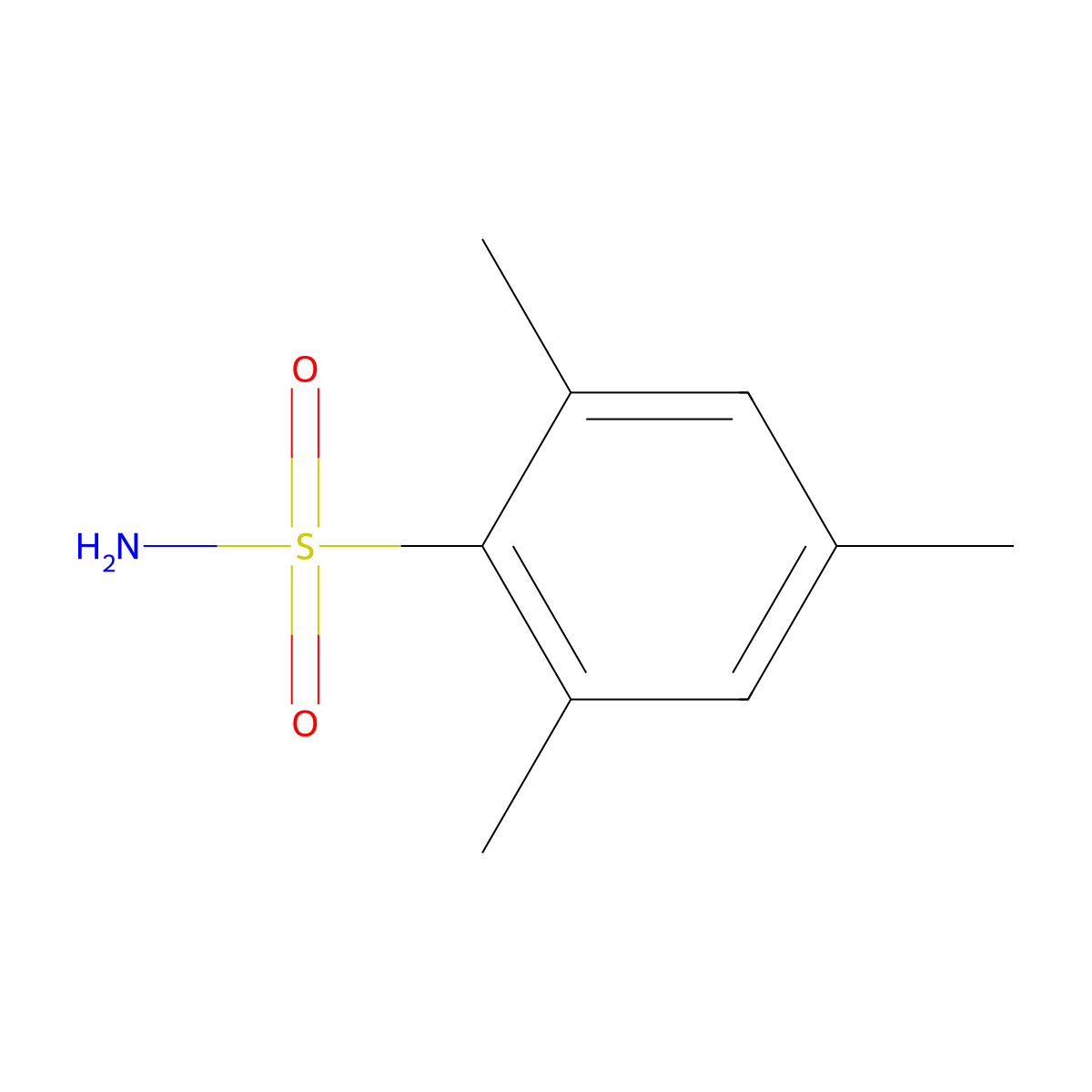 2,4,6-Trimethylbenzenesulfonamide molecular structure, CAS 4543-58-2