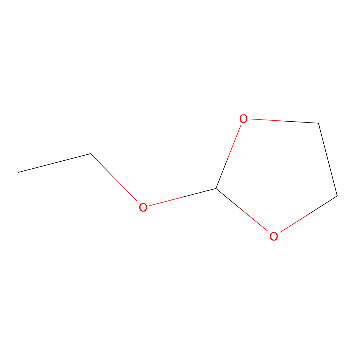 2-Ethoxy-1,3-dioxolane molecular structure, CAS 4544-20-1