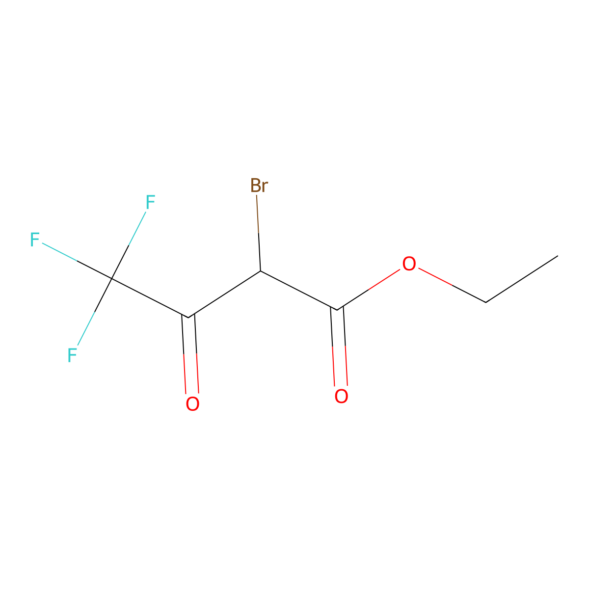 Ethyl 2-bromo-4,4,4-trifluoro-3-oxobutanoate molecular structure, CAS 4544-43-8