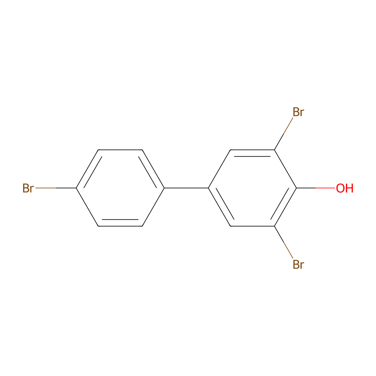 3,4',5-Tribromobiphenyl-4-ol molecular structure, CAS 4544-71-2