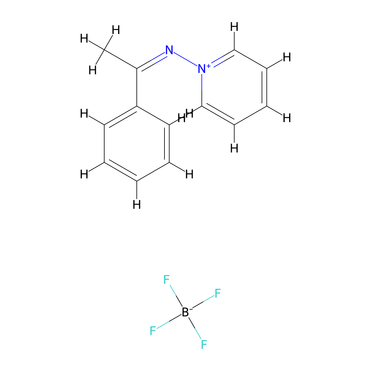 1-[(Z)-(1-Phenylethylidene)amino]pyridin-1-ium tetrafluoroborate molecular structure, CAS 454421-69-3