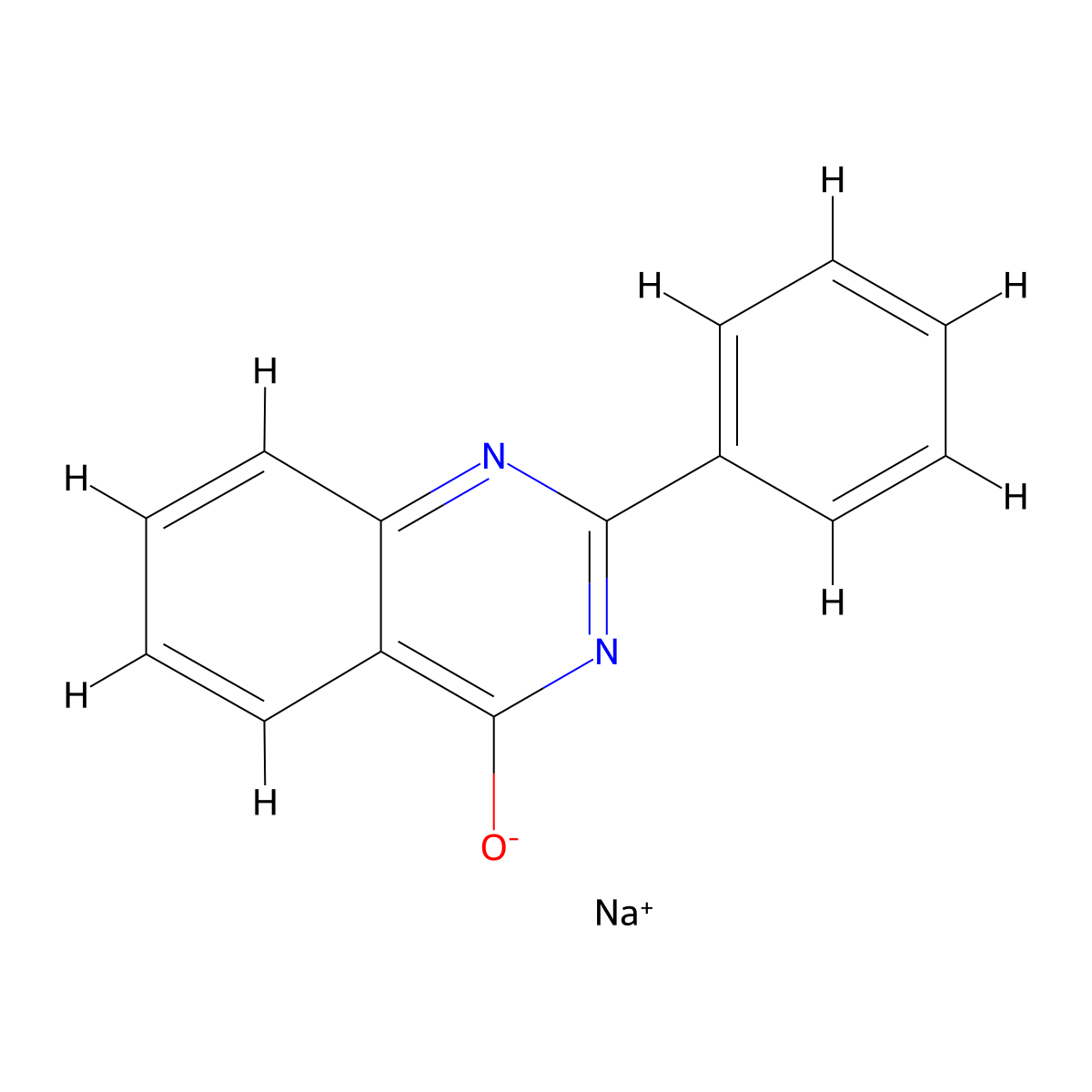 Sodium 2-phenylquinazolin-4-olate molecular structure, CAS 454422-23-2