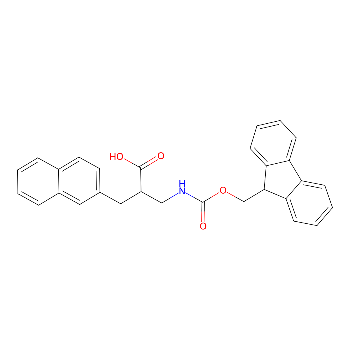 (R,S)-Fmoc-3-amino-2-(naphthalen-2-ylmethyl)-propionic acid molecular structure, CAS 454424-73-8