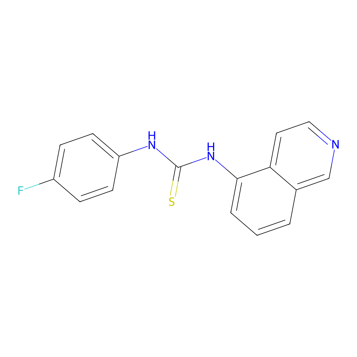 1-(4-Fluorophenyl)-3-(isoquinolin-5-yl)thiourea molecular structure, CAS 454427-09-9