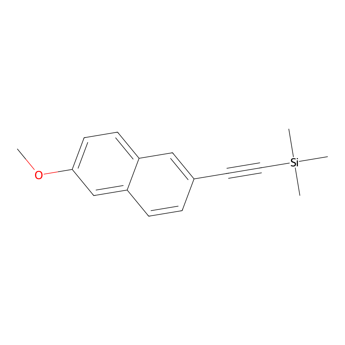 (6-Methoxynaphthalen-2-ylethynyl)trimethylsilane molecular structure, CAS 454431-03-9
