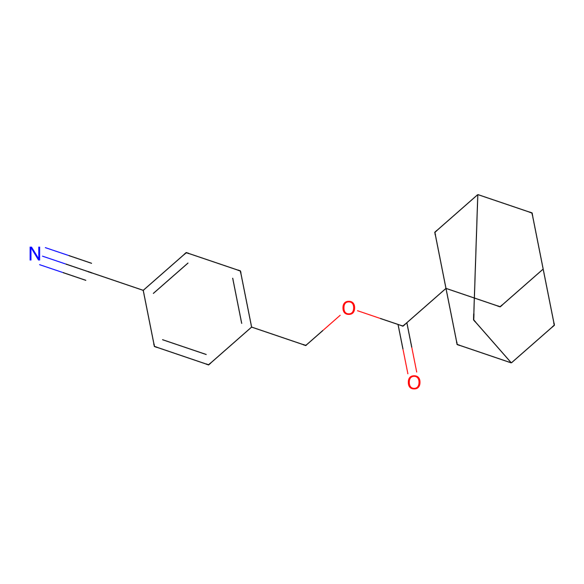 4-Cyanobenzyl 1-adamantanecarboxylate molecular structure, CAS 454432-55-4