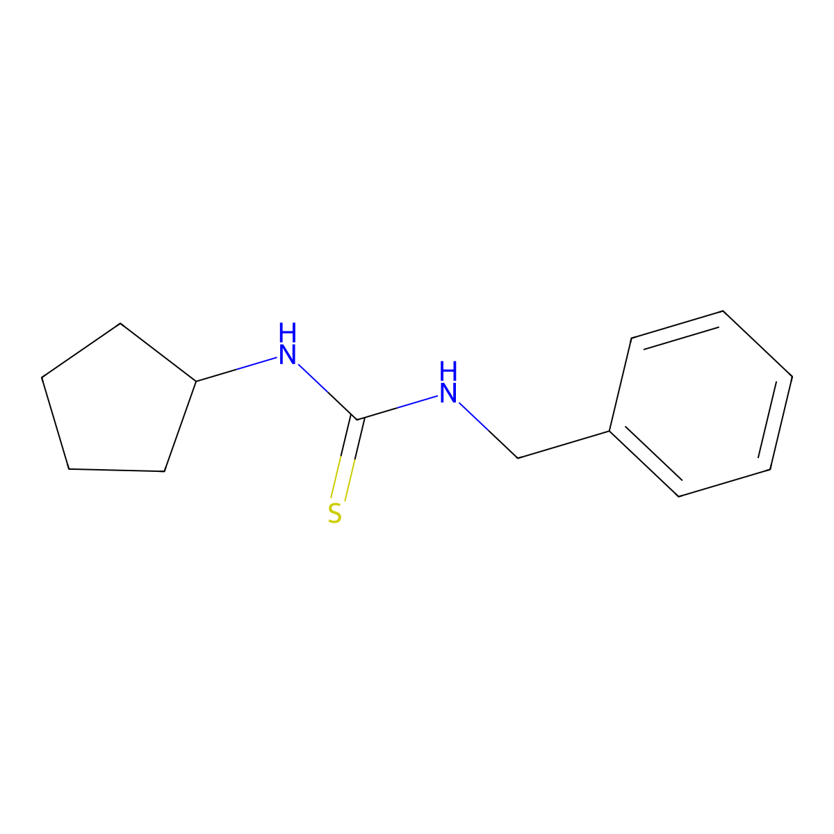 1-Benzyl-3-cyclopentylthiourea molecular structure, CAS 454433-71-7