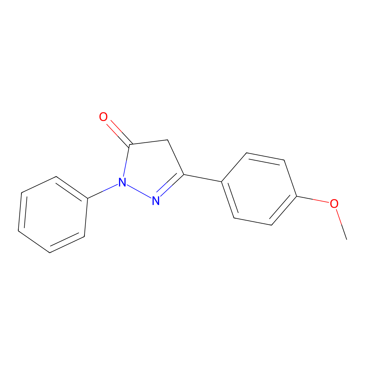 5-(4-Methoxyphenyl)-2-phenyl-2,4-dihydro-3H-pyrazol-3-one molecular structure, CAS 454439-84-0