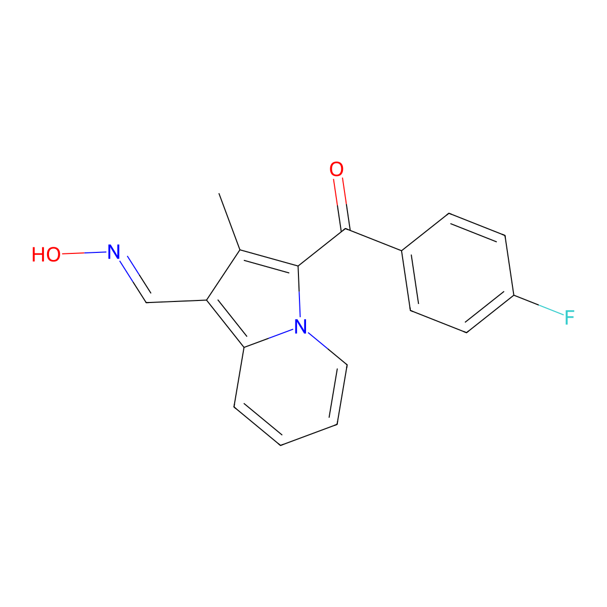 N-{[3-(4-fluorobenzoyl)-2-methylindolizin-1-yl]methylidene}hydroxylamine molecular structure, CAS 454447-55-3