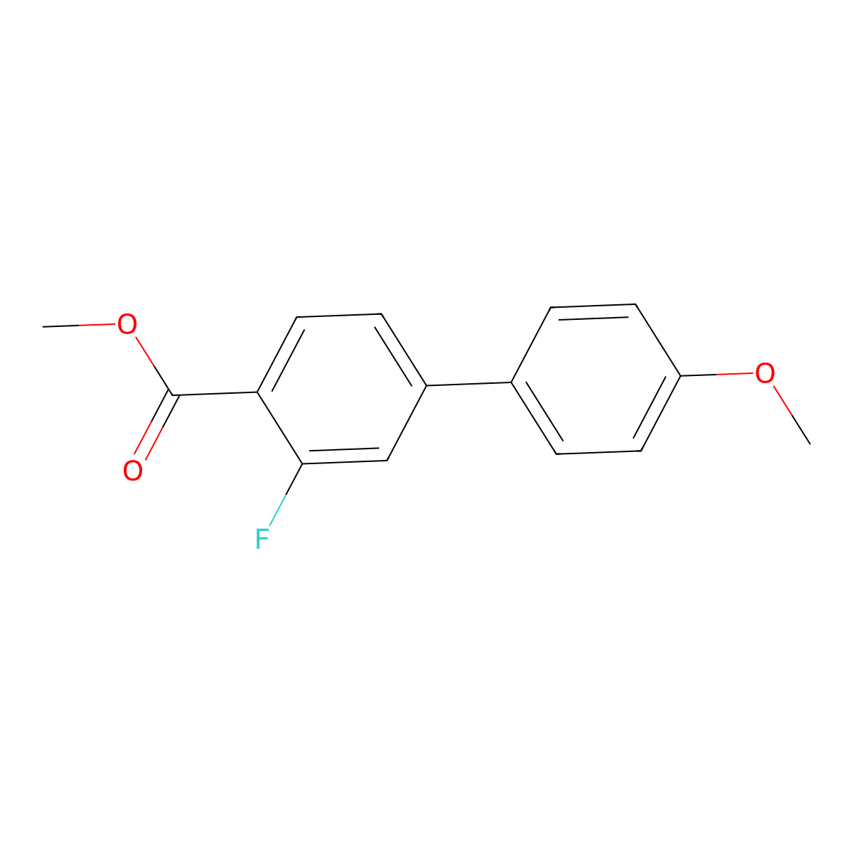 Methyl 2-fluoro-4-(4-methoxyphenyl)benzoate molecular structure, CAS 454465-73-7