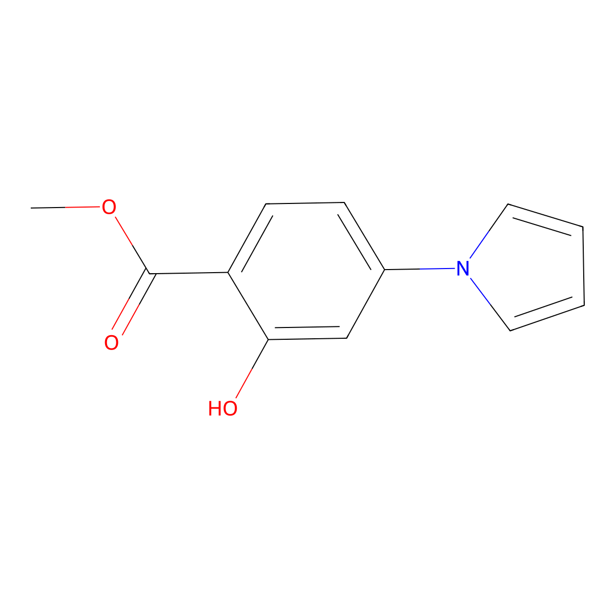 methyl 2-hydroxy-4-(1H-pyrrol-1-yl)benzoate molecular structure, CAS 454473-64-4