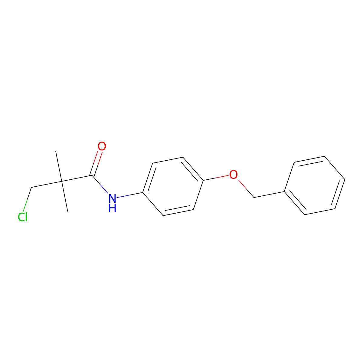 N-[4-(benzyloxy)phenyl]-3-chloro-2,2-dimethylpropanamide molecular structure, CAS 454473-72-4