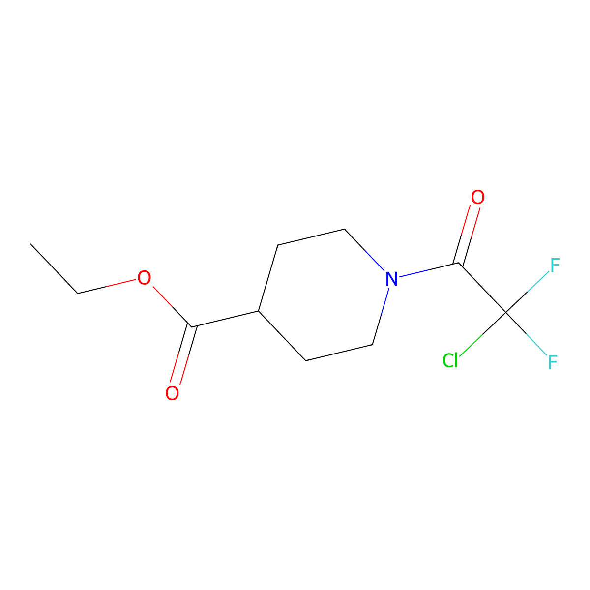 Ethyl 1-(2-chloro-2,2-difluoroacetyl)piperidine-4-carboxylate molecular structure, CAS 454473-81-5