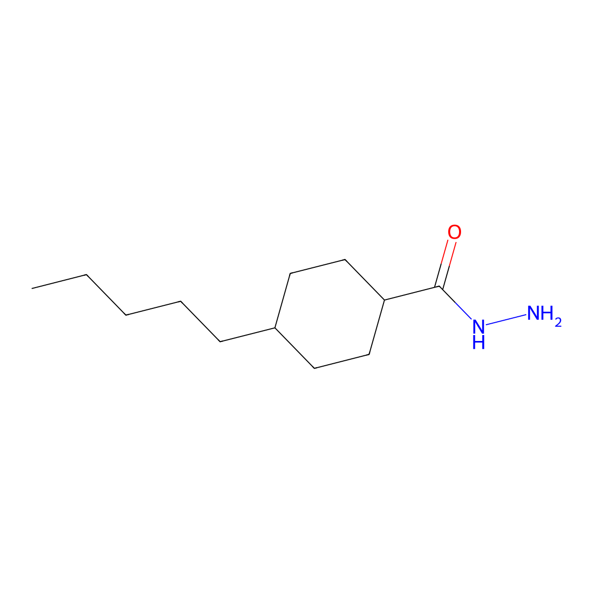 4-Pentylcyclohexanecarbohydrazide molecular structure, CAS 454473-85-9