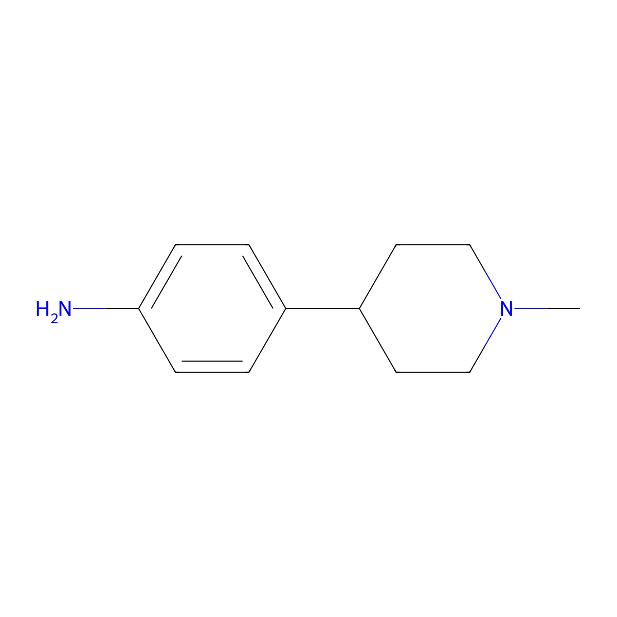 4-(1-Methylpiperidin-4-yl)aniline molecular structure, CAS 454482-12-3