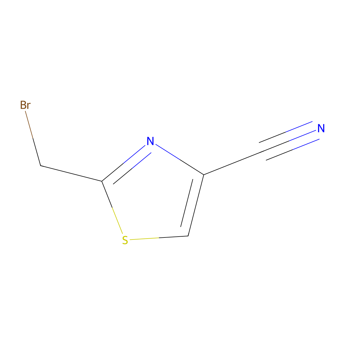 2-(Bromomethyl)-1,3-thiazole-4-carbonitrile molecular structure, CAS 454483-81-9
