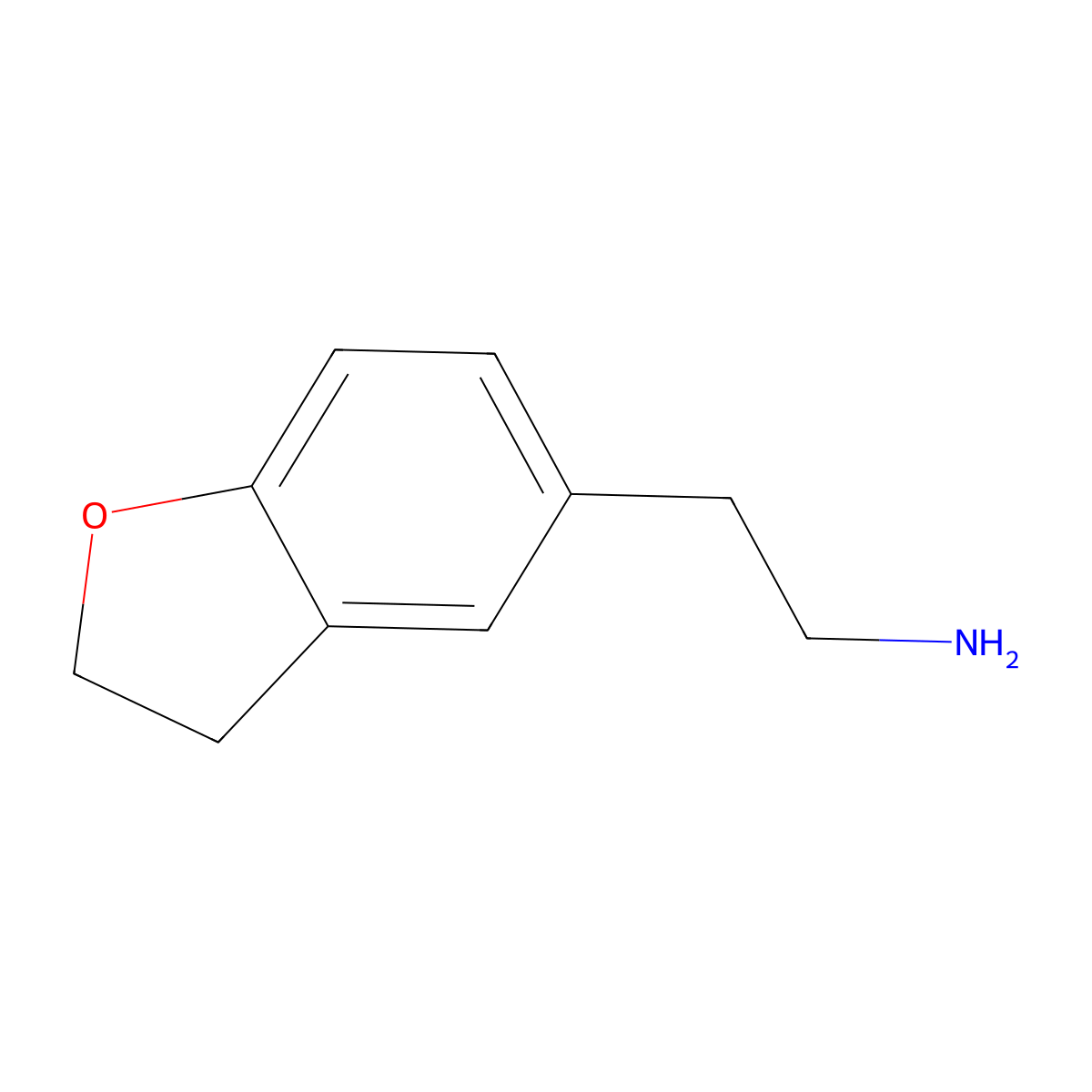 2,3-Dihydro-5-benzofuranethanamine molecular structure, CAS 454483-94-4