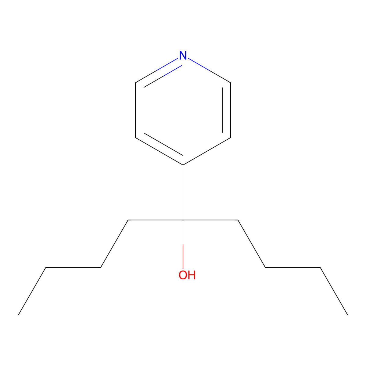 5-Pyridin-4-ylnonan-5-ol molecular structure, CAS 4545-02-2