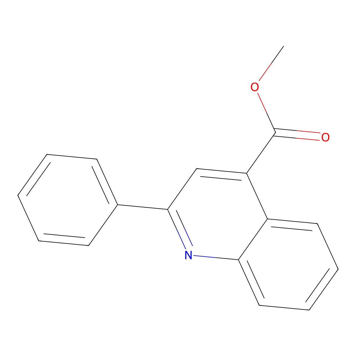 Methyl 2-phenyl-4-quinolinecarboxylate molecular structure, CAS 4546-48-9