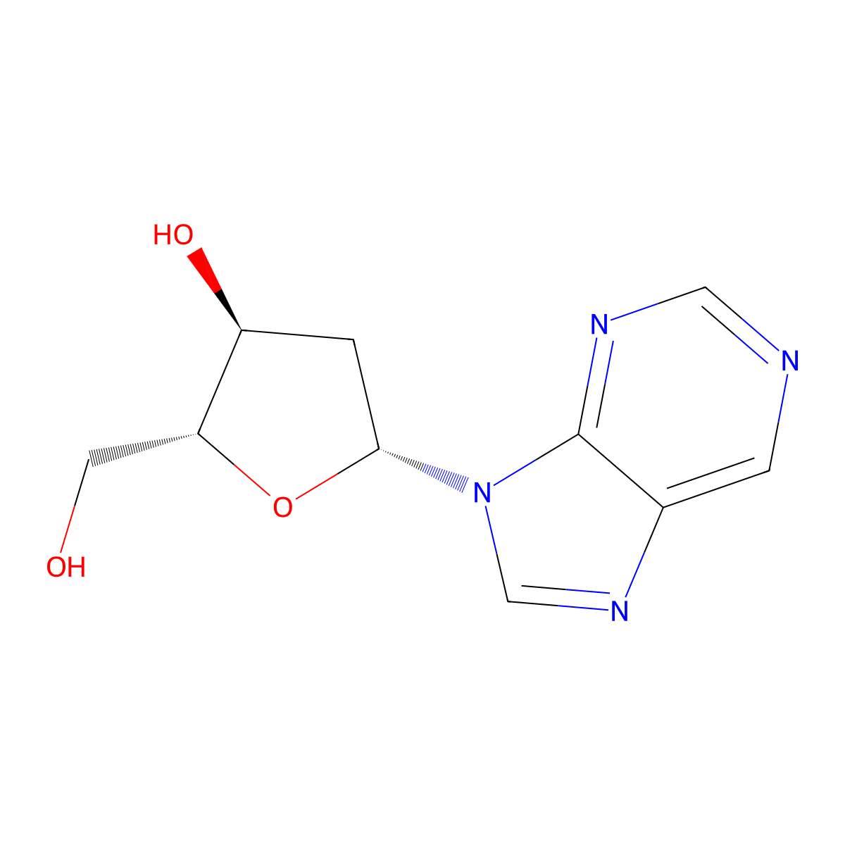 2'-Deoxynebularine molecular structure, CAS 4546-68-3