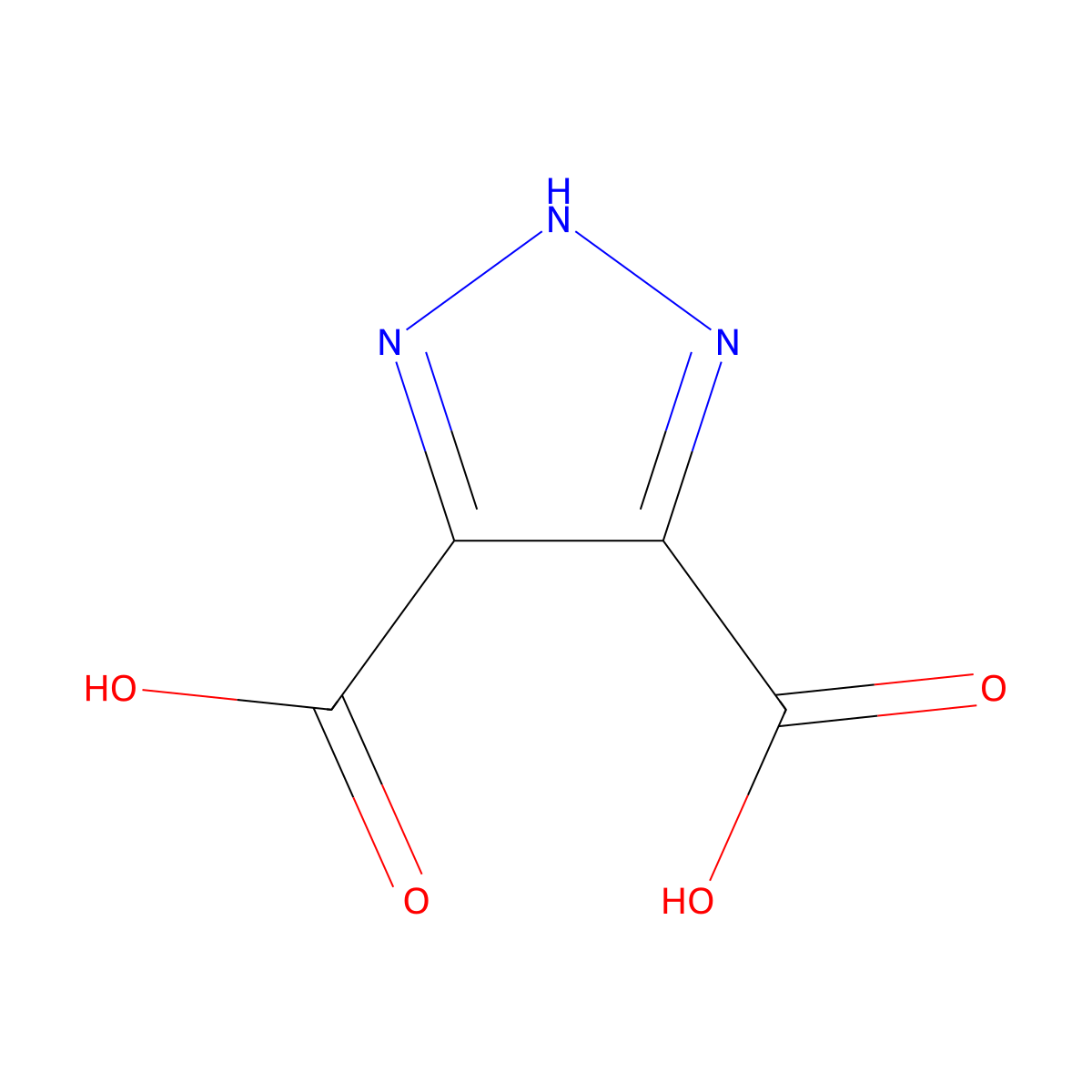 1,2,3-Triazole-4,5-dicarboxylic acid molecular structure, CAS 4546-95-6