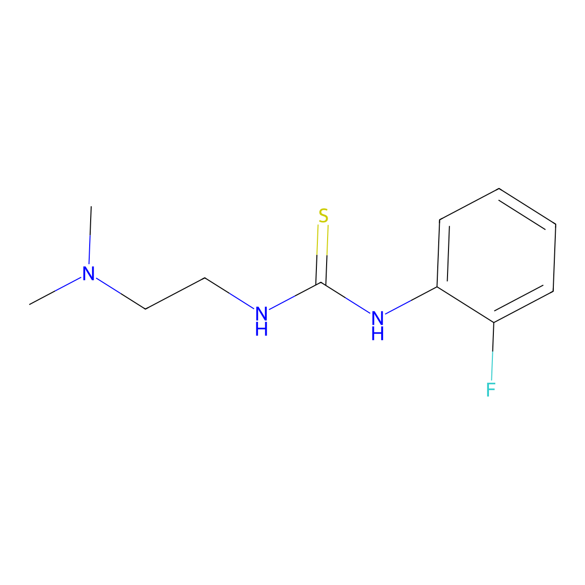 1-[2-(Dimethylamino)ethyl]-3-(2-fluorophenyl)thiourea molecular structure, CAS 454665-30-6