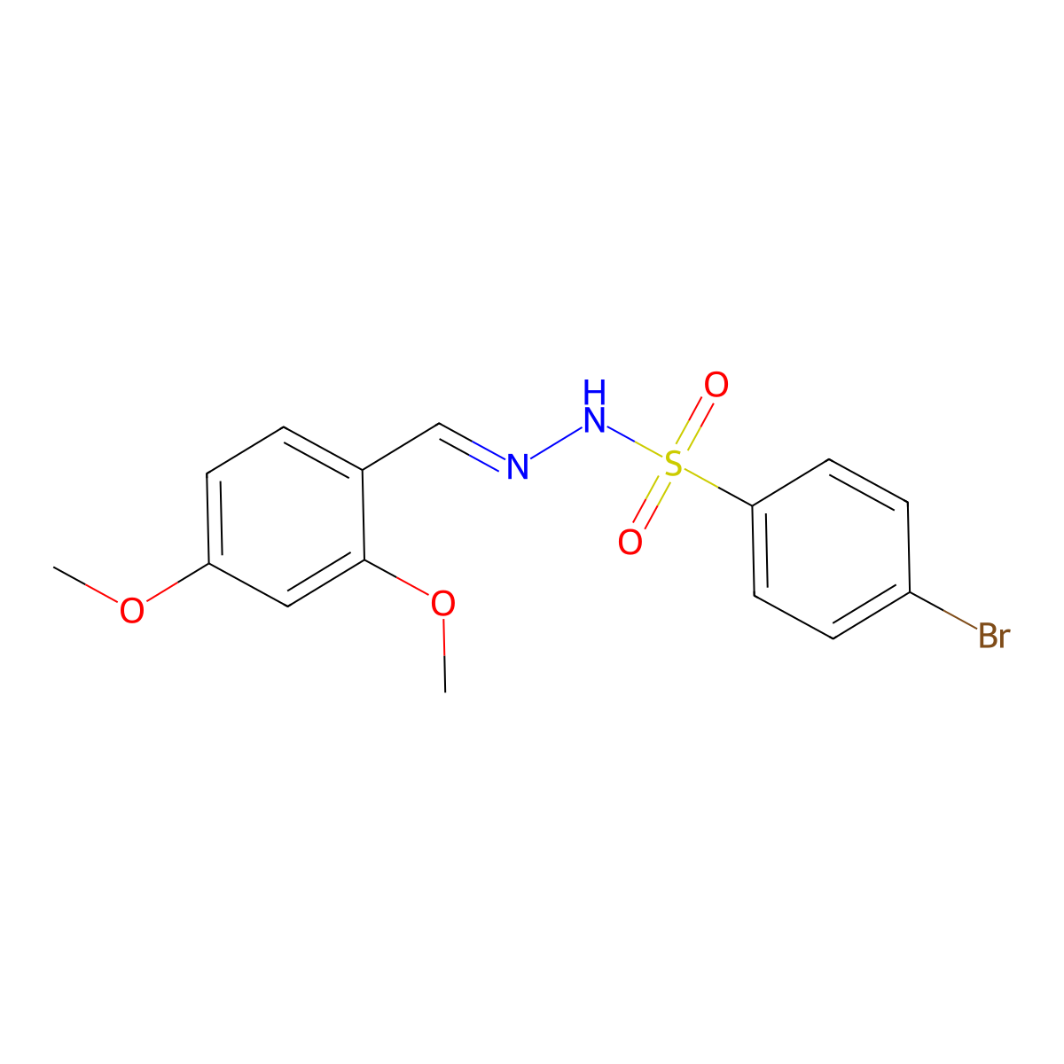 4-bromo-N'-[(E)-(2,4-dimethoxyphenyl)methylidene]benzenesulfonohydrazide molecular structure, CAS 454667-03-9