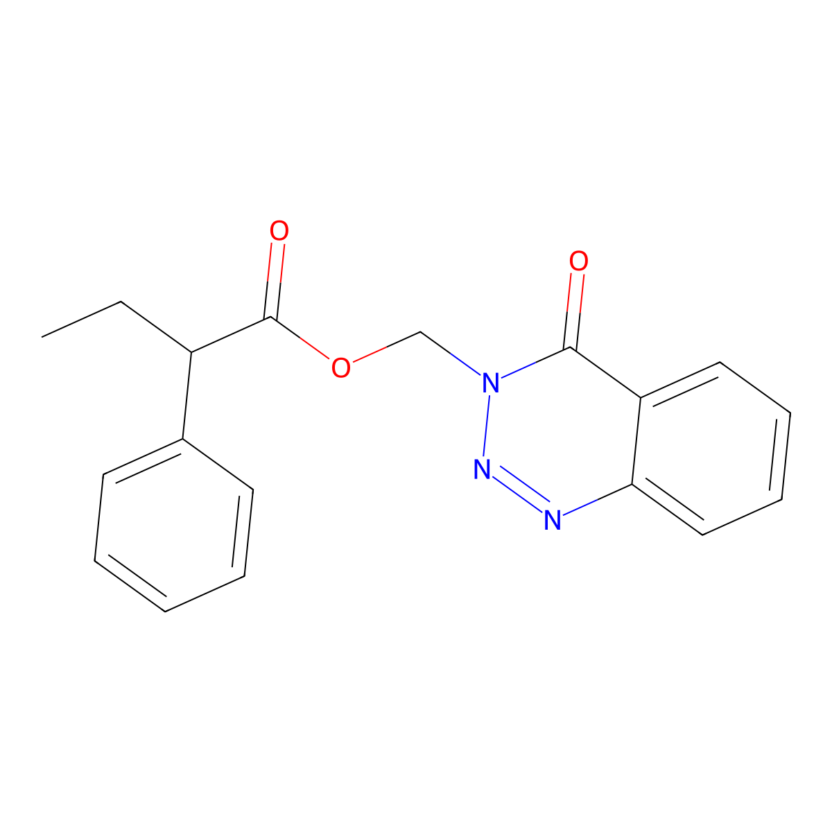 (4-oxobenzo[d][1,2,3]triazin-3(4H)-yl)methyl 2-phenylbutanoate molecular structure, CAS 454677-56-6