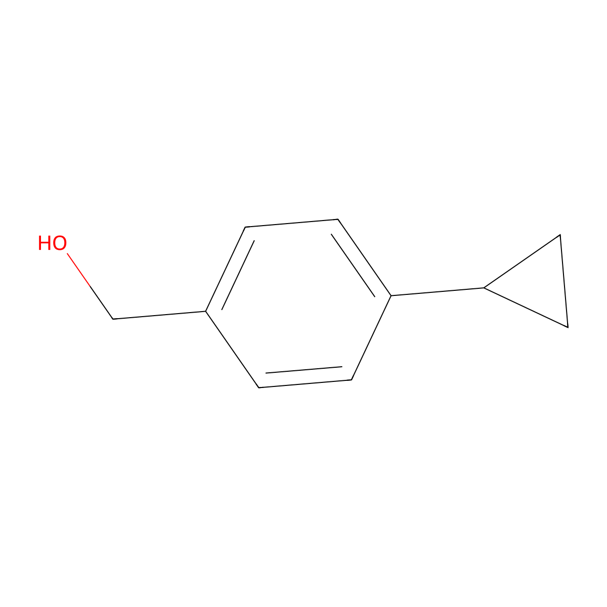 (4-Cyclopropylphenyl)methanol molecular structure, CAS 454678-87-6