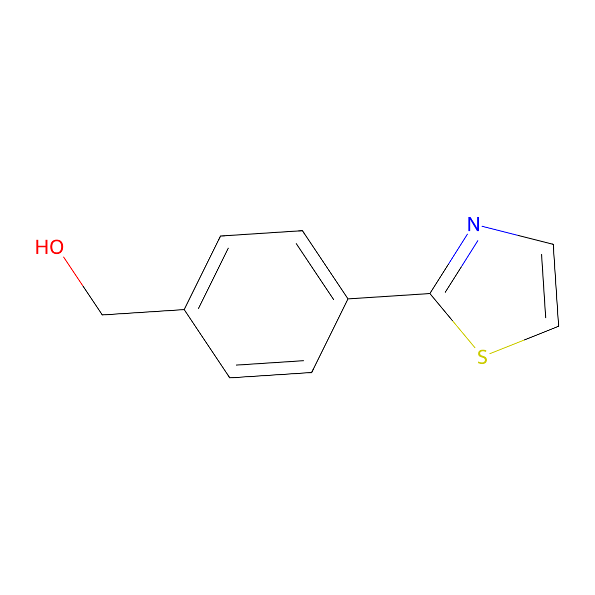 [4-(1,3-Thiazol-2-yl)phenyl]methanol molecular structure, CAS 454678-91-2