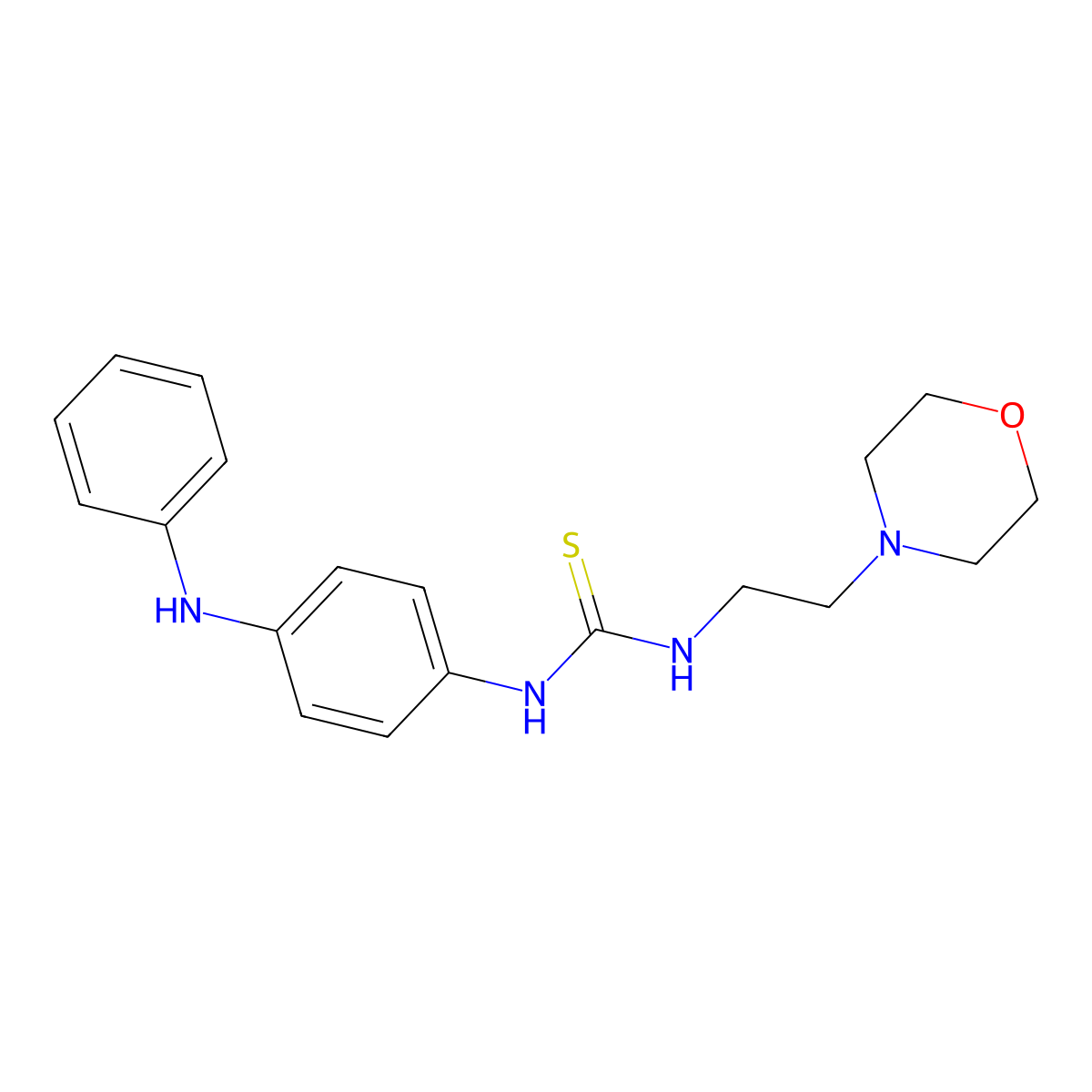 1-[2-(Morpholin-4-yl)ethyl]-3-[4-(phenylamino)phenyl]thiourea molecular structure, CAS 454683-61-5